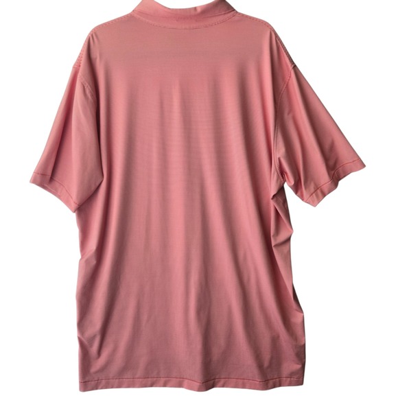 Peter Millar Summer Comfort Red Stripe Golf Polo Shirt XXL Cherry Hills Amateur - Picture 8 of 10